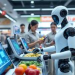 découvrez comment l'intelligence artificielle intégrée aux caisses automatiques transforme le rôle des robots en contributeurs aux charges sociales, bouleversant ainsi le paysage économique et social.