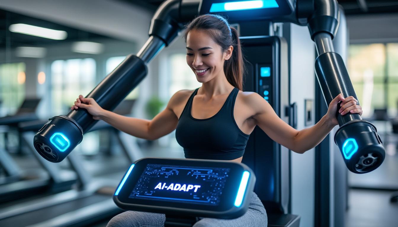 explorez mon expérience unique dans une salle de sport innovante où l'intelligence artificielle crée des entraînements personnalisés adaptés à vos objectifs.